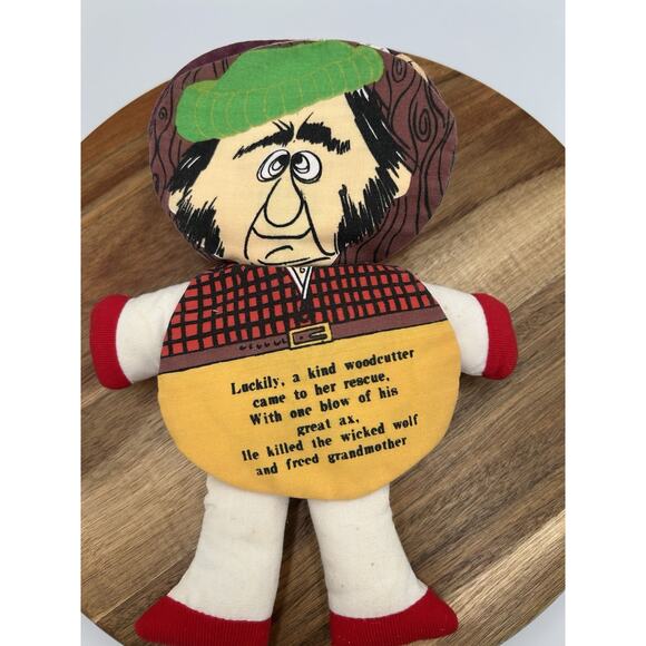 Vintage Handmade Cloth Doll Blue Gingham Dress Lace Trim 10” Sarah Montjoy - Picture 4 of 14